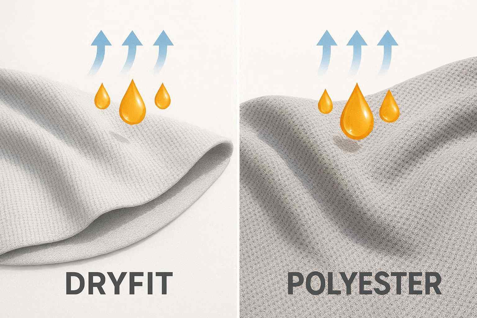 Perbandingan jersey dryfit dan polyester untuk pakaian olahraga