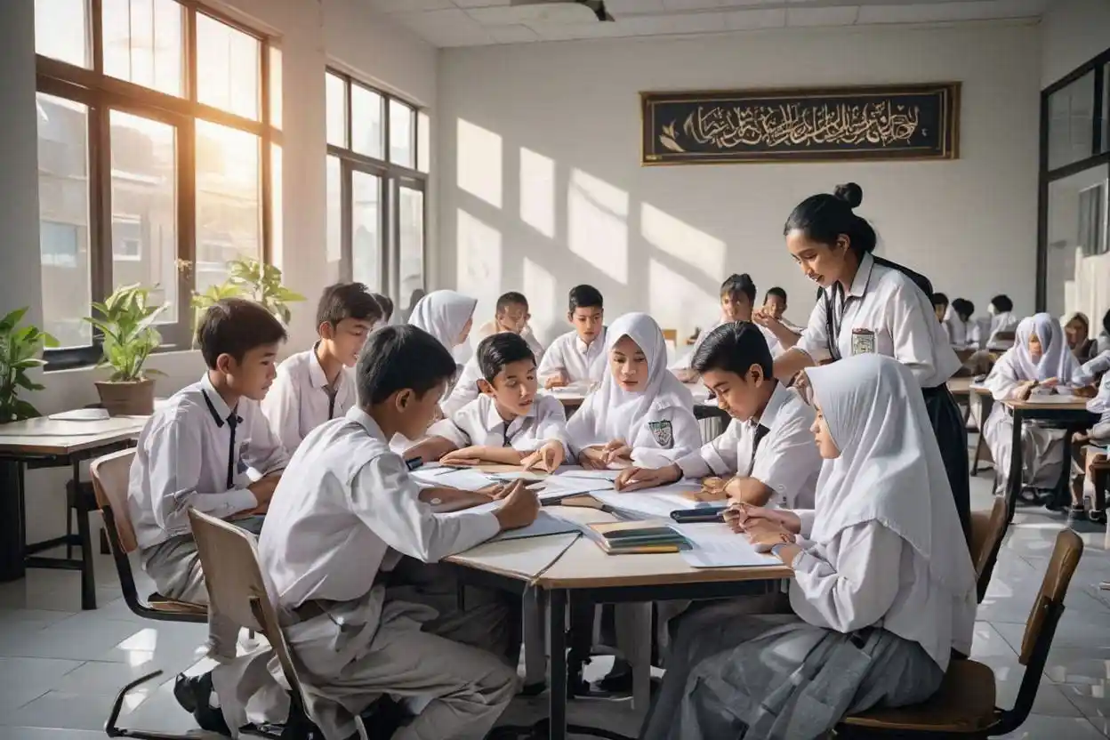 Siswa SMP Islam berkualitas di Jogja belajar bersama dalam suasana islami dan modern