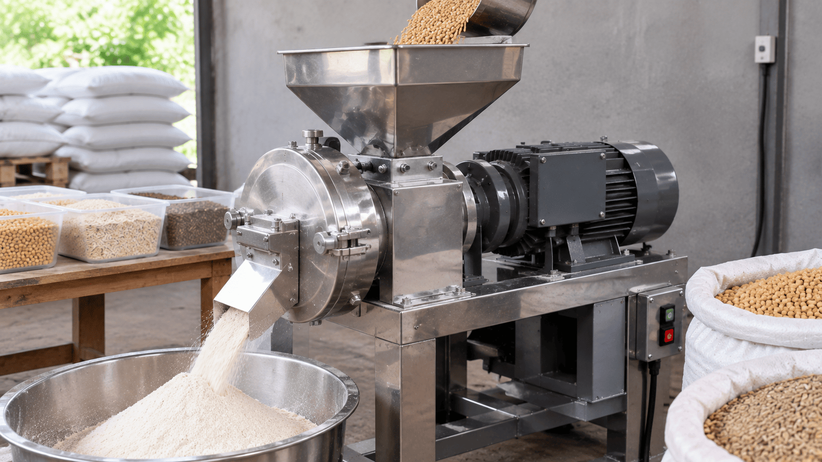 cara menggiling bahan kering